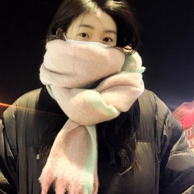 【LEEHER】流蘇圍巾/雙色圍巾/披肩圍巾/圍巾/圍脖/披巾/保暖圍脖/加厚圍巾/加厚保暖/超親膚/小毯子