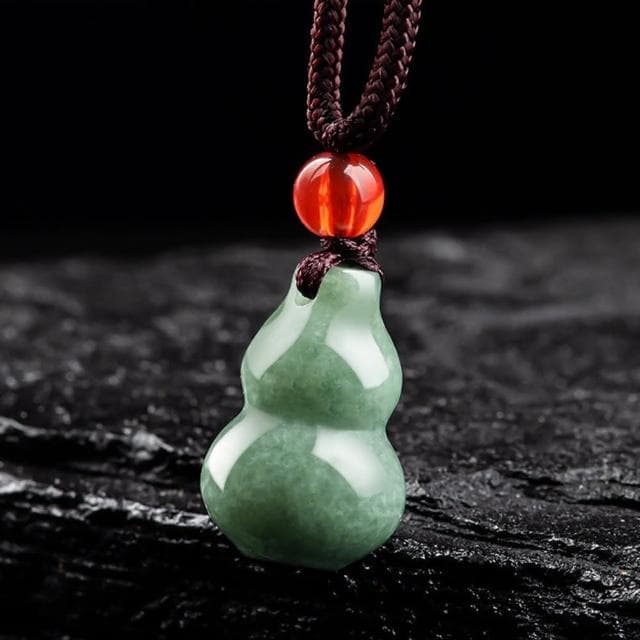 【LEEHER】葫蘆項鍊/玉石項鍊/玉葫蘆/翡翠項鍊/禮物/吊墜/玉墜/玉項鍊/氣質項鍊/編織項鍊/招財納福/保平安