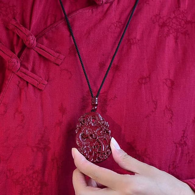 【LEEHER】龍項鍊/紫金砂項鍊/硃砂項鍊/避邪項鍊/項鍊/繩鍊/編織項鍊/雕刻項鍊/送長輩/保平安/雙面雕刻/項鍊掛繩/禮物/