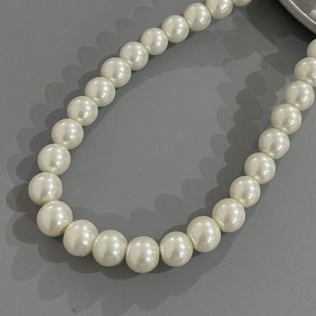 【LEEHER】愛心項鍊/項鍊女/灰色/精品珍珠項鍊/毛衣鏈/情人節禮物/愛心/吊墜/項鍊/米粒珠/鎖骨鍊/串珠項鍊/鈦鋼項鍊/