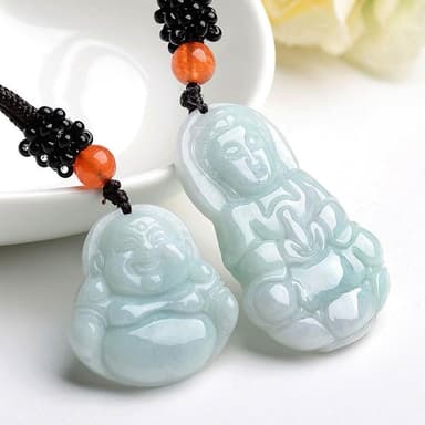 【LEEHER】彌勒佛玉墜/玉珮/飾品/翡翠/護身符/招財納福/保平安/玉石項鍊/送媽媽/觀音佛像/項鍊/女生項鍊/吊墜/小禮物