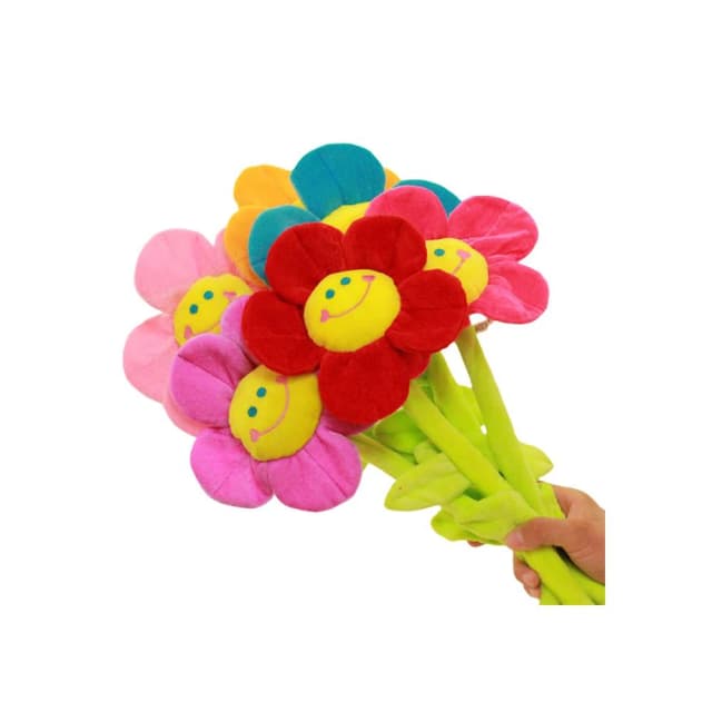 絨毛太陽花娃娃 母親節禮物 仿真卡通娃娃 造型娃娃 絨毛玩偶 裝飾 花朵 笑臉花 布偶花 玩偶 窗簾扣