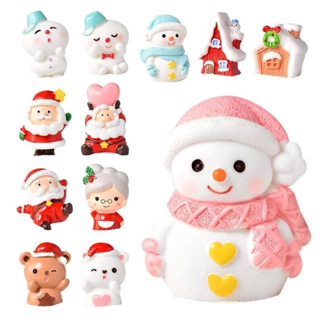 聖誕擺飾 聖誕小公仔 聖誕裝飾 雪人 聖誕老人 小熊 佈置 模型 擺件 交換禮物 聖誕節 造景 微景觀
