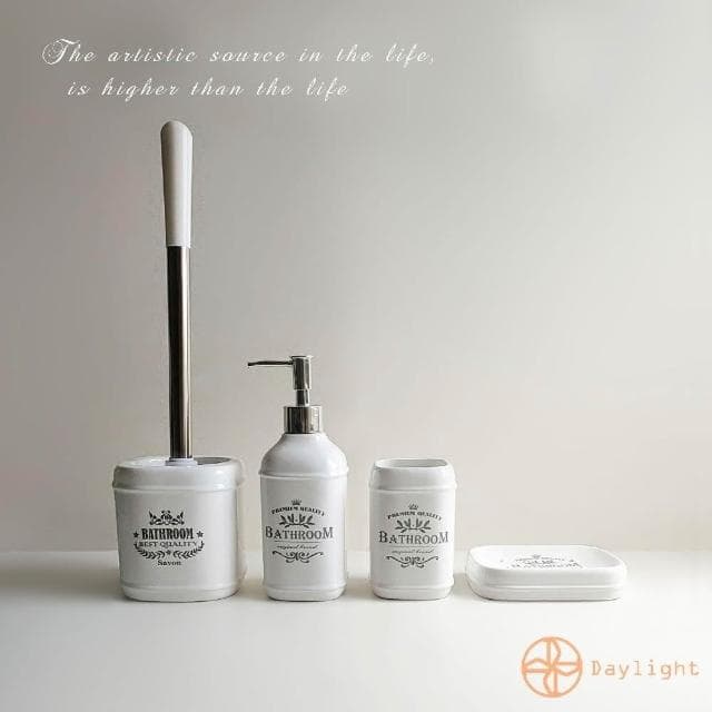 【Daylight】北歐簡約衛浴 乳液瓶 洗手乳罐 肥皂盤 漱口杯 洗手乳瓶 陶瓷盥洗組 交換禮物 入厝禮 飯店衛浴品