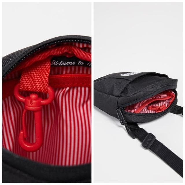 【Herschel】Cruz Crossbody 帆布 防潑水 全黑 黑色 旅行 小型 側包 胸包 斜包 小包 腰包 隨身包(交換禮物)