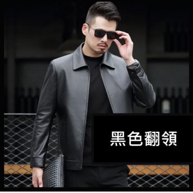 【巴黎精品】父親節禮物 現貨+預購 真皮皮衣機車夾克質感修身短版羊皮機車夾克男外套4色v1ao73