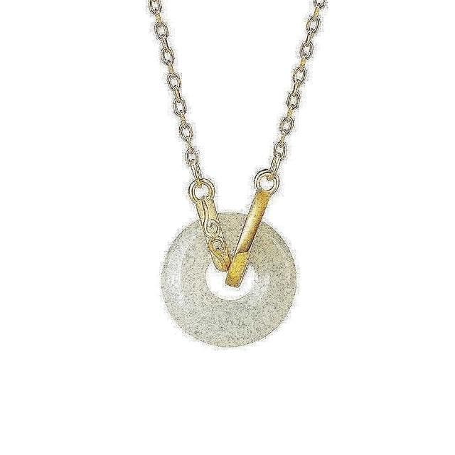 【巴黎精品】現貨+預購 925純銀項鍊和闐玉吊墜平安扣環環相扣生日情人節禮物女飾品v1ar91