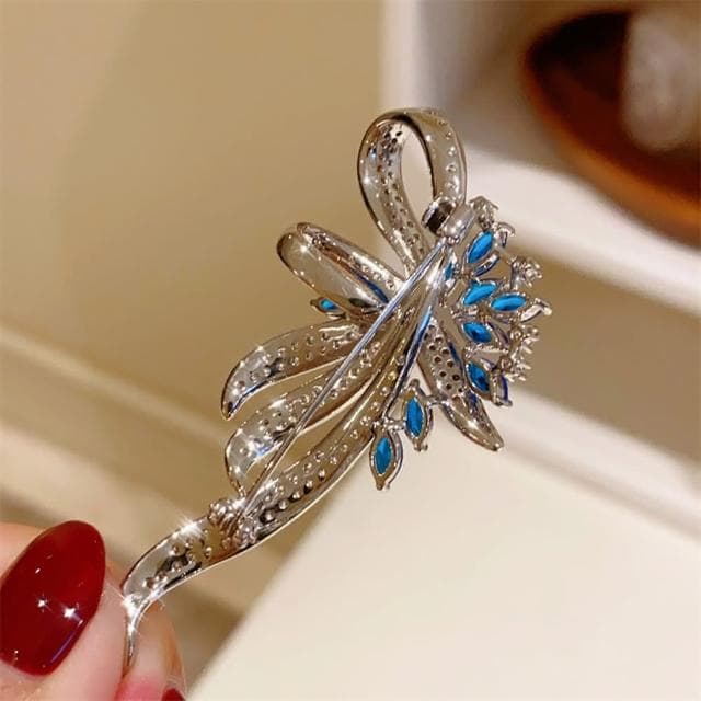 【巴黎精品】現貨+預購 鋯石胸針絲帶別針精緻滿鑽水晶胸花生日情人節禮物女飾品a1ah87