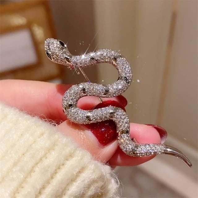 【巴黎精品】現貨+預購 鋯石胸針蛇形別針滿鑽靈蛇生肖百搭生日情人節禮物男女飾品a1ah30