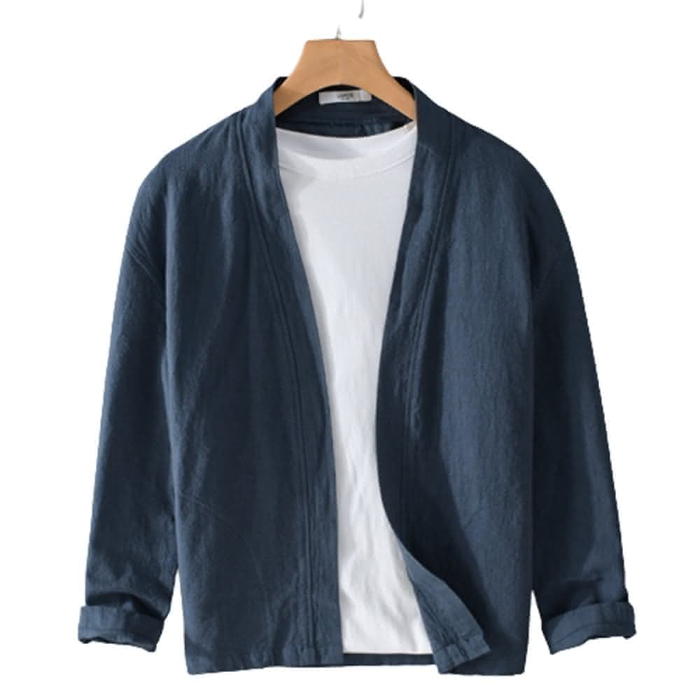 【巴黎精品】父親節禮物 現貨+預購 棉麻外套休閒夾克復古漢服舒適透氣男外套3色a1bv24