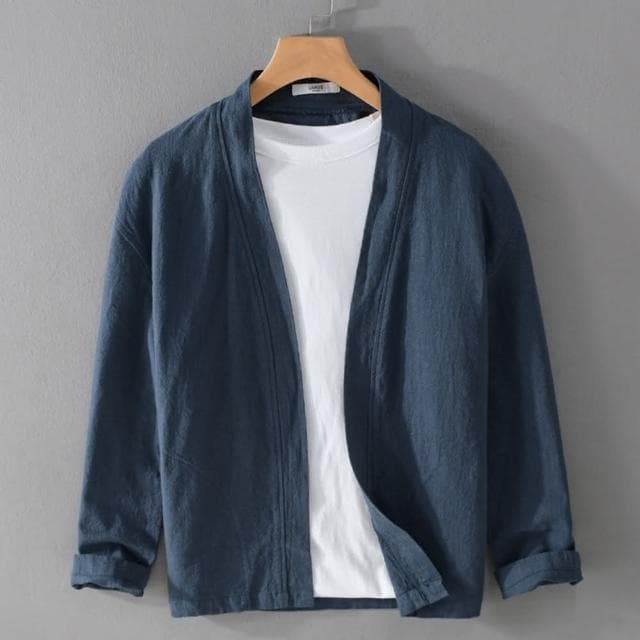 【巴黎精品】父親節禮物 現貨+預購 棉麻外套休閒夾克復古漢服舒適透氣男外套3色a1bv24