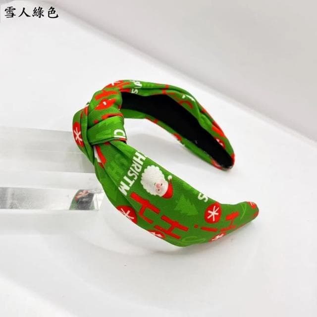 【巴黎精品】情人節禮物 現貨+預購 髮箍布藝髮飾立體打結聖誕節印花女飾品3色a1da11
