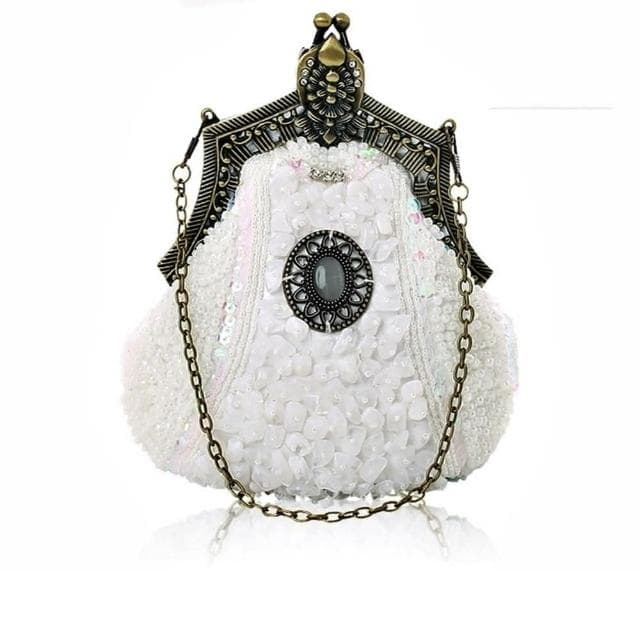 【巴黎精品】情人節禮物 現貨+預購 晚宴包手拿包亮片手工珠繡復古女包包11色a1fi9