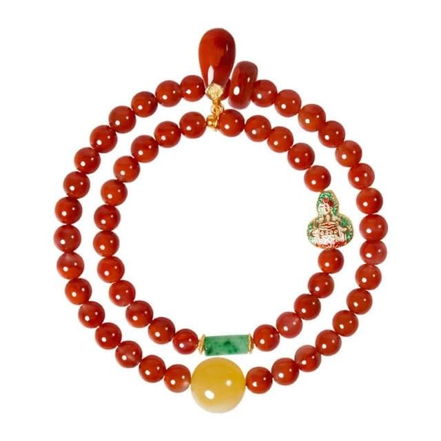 【巴黎精品】情人節禮物 現貨+預購 南紅手鍊玉石毛衣鏈手珠平安擋煞防小人轉運淨化招財開運-6mm蜜蠟翡翠琺瑯彩女飾品a1ha54