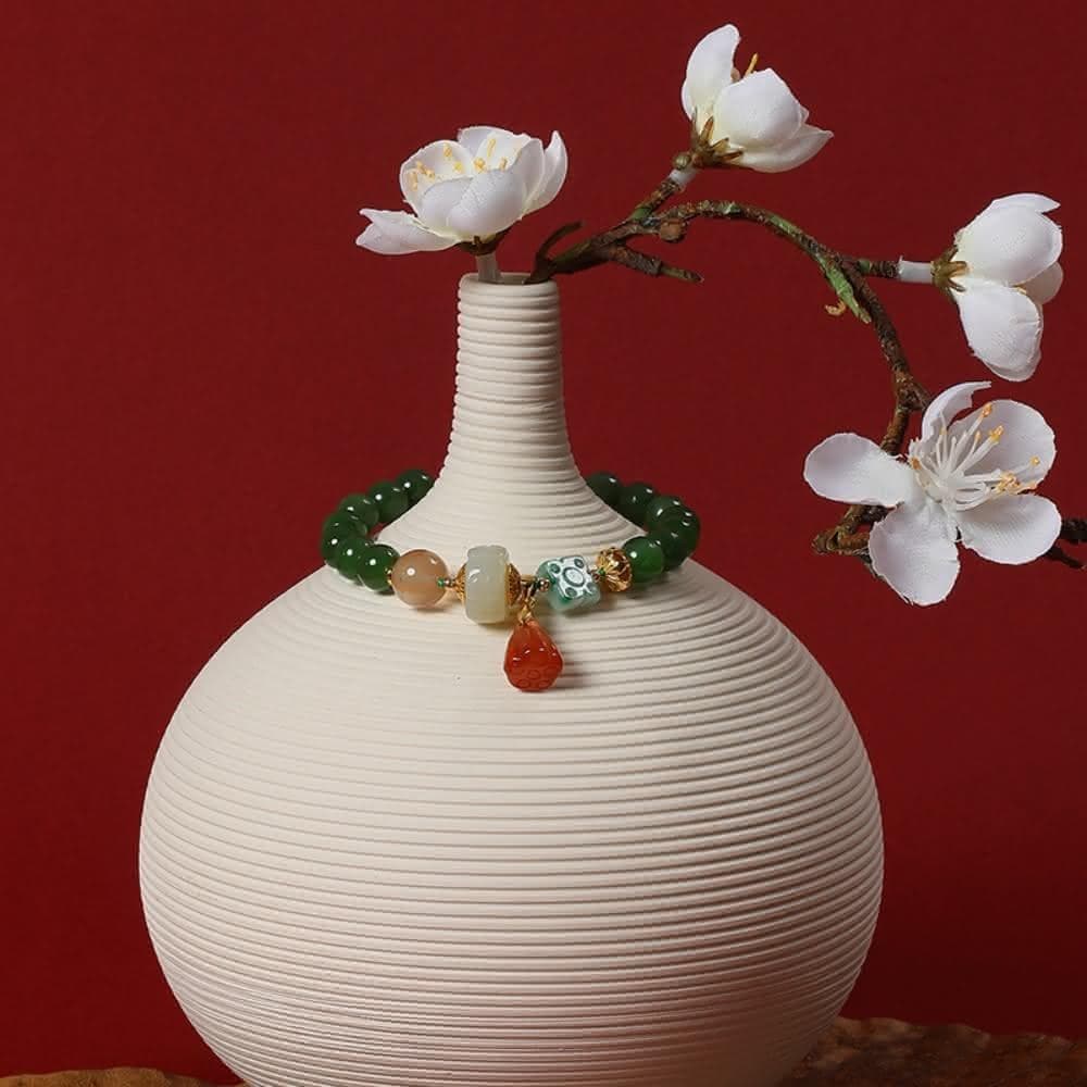 【巴黎精品】情人節禮物 現貨+預購 碧玉手鍊玉石手串手珠平安擋煞防小人轉運淨化招財開運-南紅白玉翡翠如意鎖女飾品a1ha65