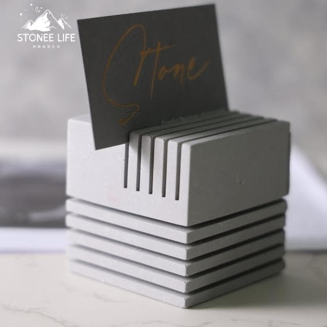 時硐STONE 正方名片架(手工 創意名片架 獨特名片架 名片座 禮物 擺飾 裝飾品 質感 療愈小物)