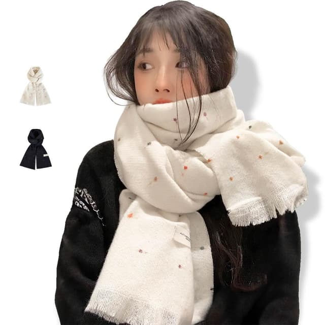 【ZOII 佐壹】繁星點點保暖圍巾 圍巾 秋冬保暖圍巾 脖圍 披巾 女生圍巾 圍巾女 賞雪圍巾 秋冬圍巾#322012