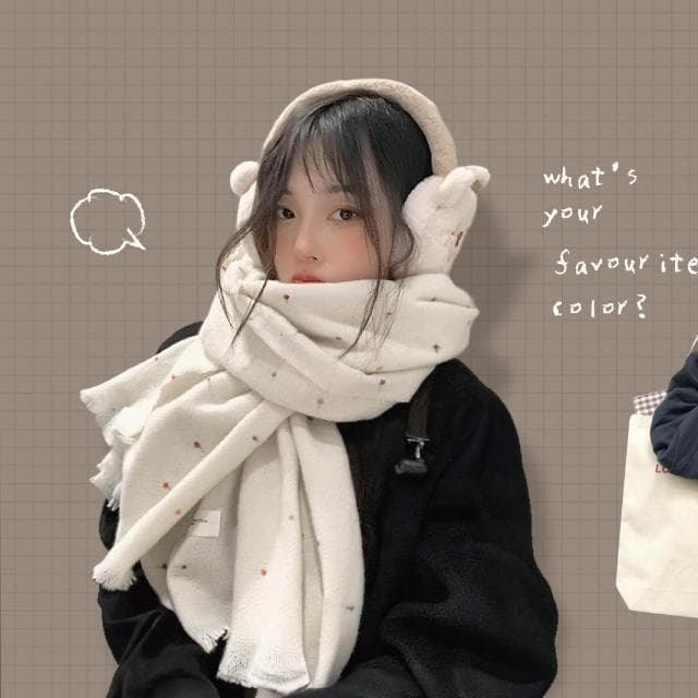 【ZOII 佐壹】繁星點點保暖圍巾 圍巾 秋冬保暖圍巾 脖圍 披巾 女生圍巾 圍巾女 賞雪圍巾 秋冬圍巾#322012