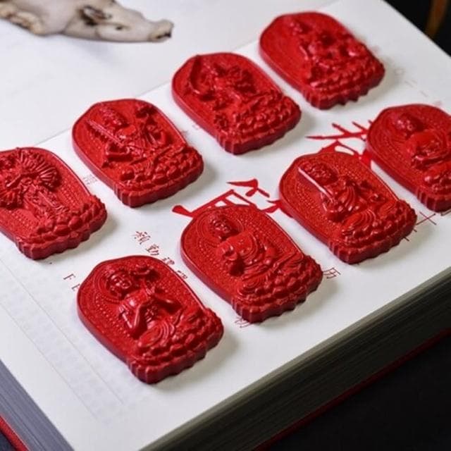 【米蘭精品】父親節禮物 現貨+預購 硃砂項鍊掛牌吊墜觀音菩薩八大守護神男女配件情人節生日聖誕節交換禮物8款74al42