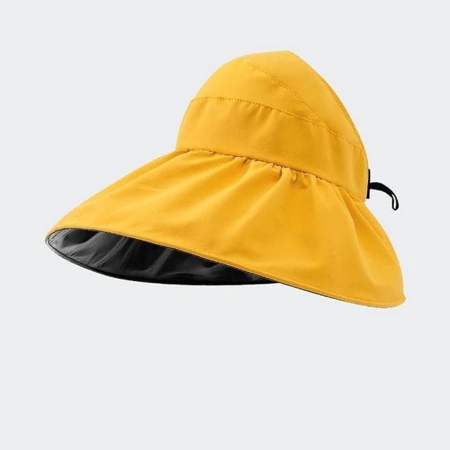 【米蘭精品】現貨+預購 空頂帽防曬帽黑膠大簷可摺疊女帽子母親節禮物5色74cp2