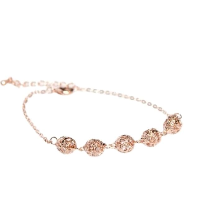 【米蘭精品】現貨+預購 玫瑰金鑲鑽手鍊可愛迷人多球設計生日情人節禮物女飾品73jq22