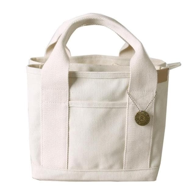 【米蘭精品】現貨+預購 手提包帆布托特包多隔層好收納休閒純色女包包母親節情人節生日禮物5色74cr16