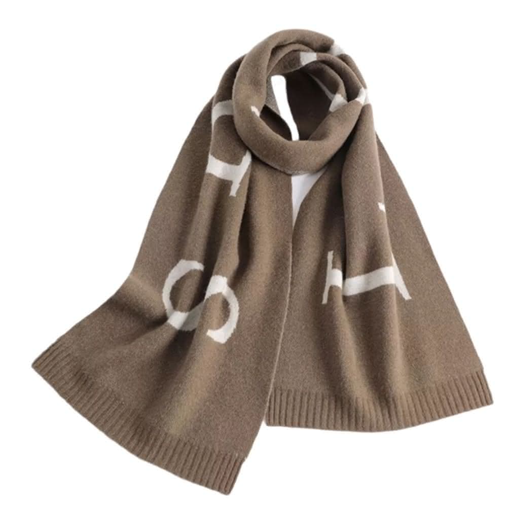 【米蘭精品】現貨+預購 100%羊毛圍巾保暖披肩-拼色字母印花男女配件生日情人節禮物4色74dl40