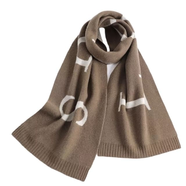 【米蘭精品】現貨+預購 100%羊毛圍巾保暖披肩-拼色字母印花男女配件生日情人節禮物4色74dl40