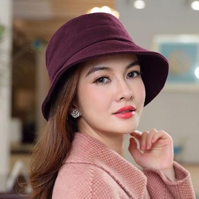 【米蘭精品】現貨+預購 漁夫帽毛呢盆帽-保暖簡約百搭可摺疊羊毛休閒女帽子生日情人節禮物74bn44
