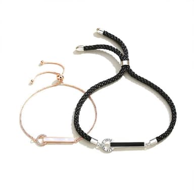【米蘭精品】現貨秒發 925純銀手鍊情侶對鍊-潮流白貝石吊牌生日情人節聖誕節交換禮物男女飾品74dv21