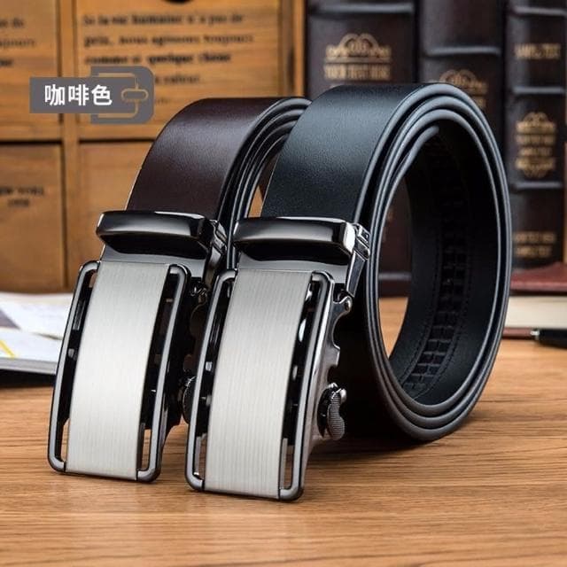 【米蘭精品】父親節禮物 現貨+預購 100%真皮皮帶男牛皮腰帶美式復古手工金屬皮帶商務男休閒牛仔褲西裝褲-商務自動扣經典2色74eh21
