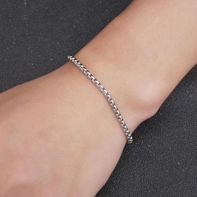 【米蘭精品】現貨+預購 鈦鋼手鍊鈦鋼手鏈個性簡約細款拋光情侶飾品聖誕節交換禮物74fl13
