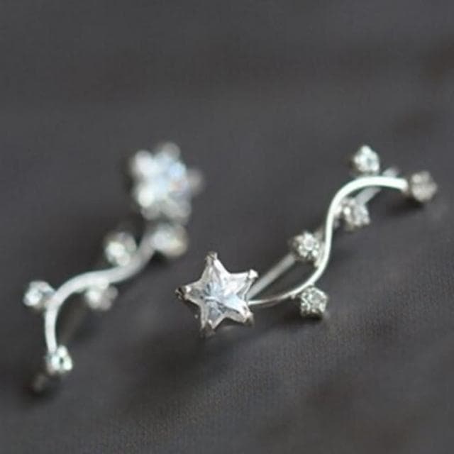 【米蘭精品】現貨+預購 耳環流行銀飾品鑲鑽耳飾時尚精美星星情人節生日禮物聖誕節交換禮物首選73ag215