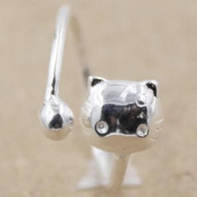 【米蘭精品】現貨+預購 戒指流行銀飾品貓咪造型可愛迷人流行母親節生日情人節聖誕節交換禮物73ae69