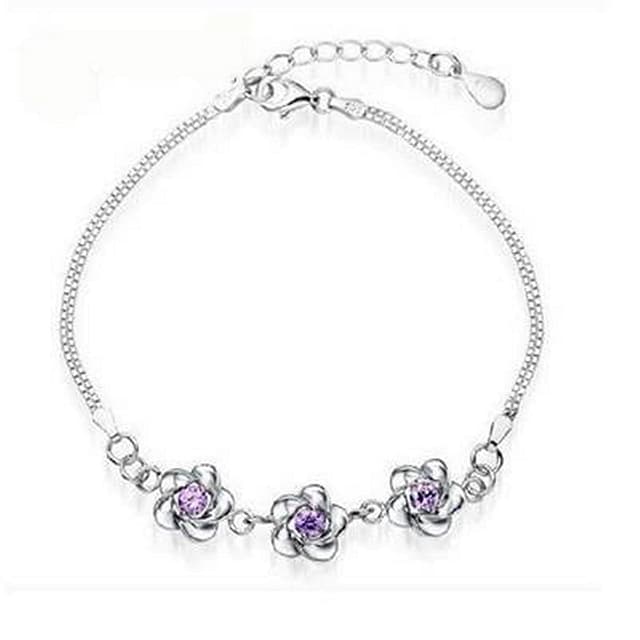 【米蘭精品】現貨+預購 手鍊流行銀飾品精緻流行梅花風格母親節生日情人節聖誕節交換禮物2色73z18