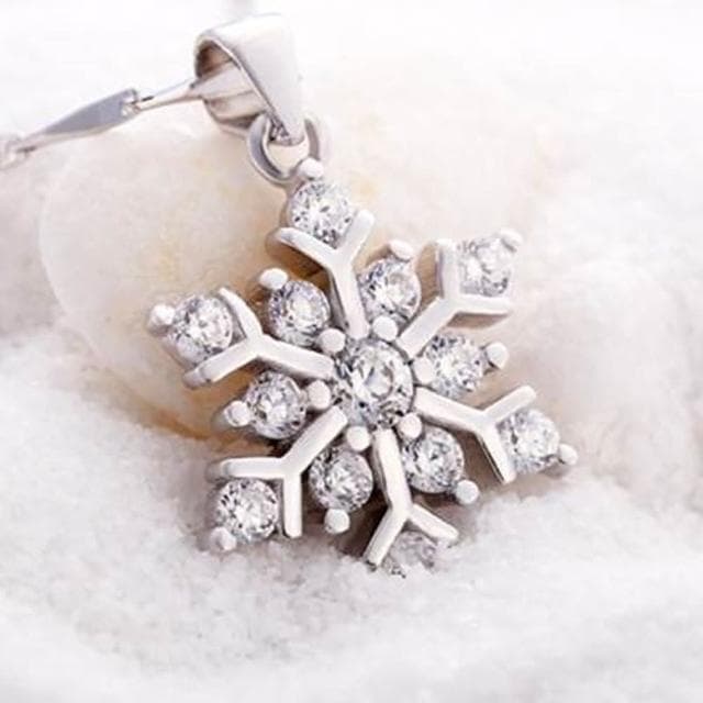 【米蘭精品】現貨+預購 銀白雪花項鍊流行銀飾品氣質奢華百搭母親節生日情人節聖誕節交換禮物73v29