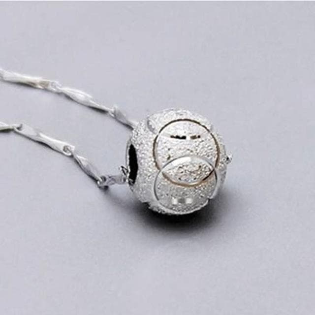 【米蘭精品】現貨+預購 磨砂項鍊流行銀飾品簡約細緻香巴拉轉運珠母親節生日情人節聖誕節交換禮物73v30