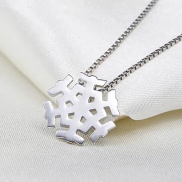 【米蘭精品】現貨+預購 雪花項鍊流行銀飾品優雅精緻浪漫母親節生日情人節聖誕節交換禮物73v155