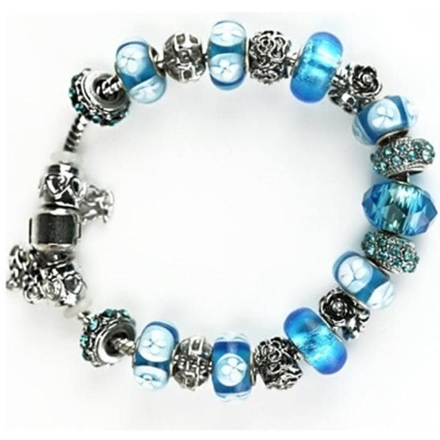 【米蘭精品】現貨+預購 串珠手鍊流行飾品琉璃珠水優雅水藍時尚母親節情人節生日聖誕節交換禮物2款73ay10