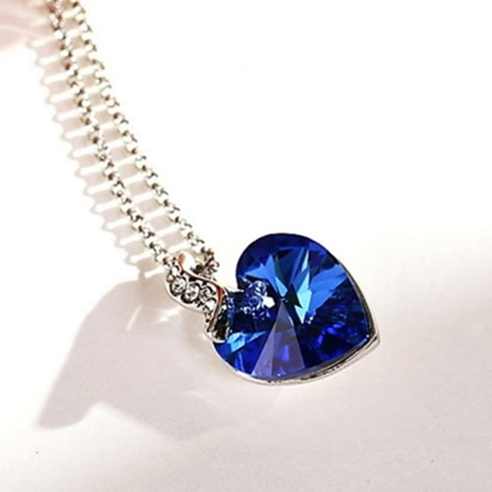 【米蘭精品】現貨+預購 項鍊水晶流行飾品鑲鑽甜美吸晴心型母親節情人節生日聖誕節交換禮物8色73aj32