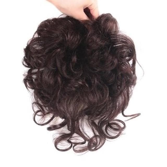 【米蘭精品】現貨+預購 假髮片真髮絲短捲髮隱形無痕補髮女假髮母親節禮物3色73us48