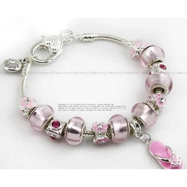 【米蘭精品】現貨+預購 串珠手鍊琉璃珠飾品可愛拖鞋甜美生日情人節禮物女飾品72l78