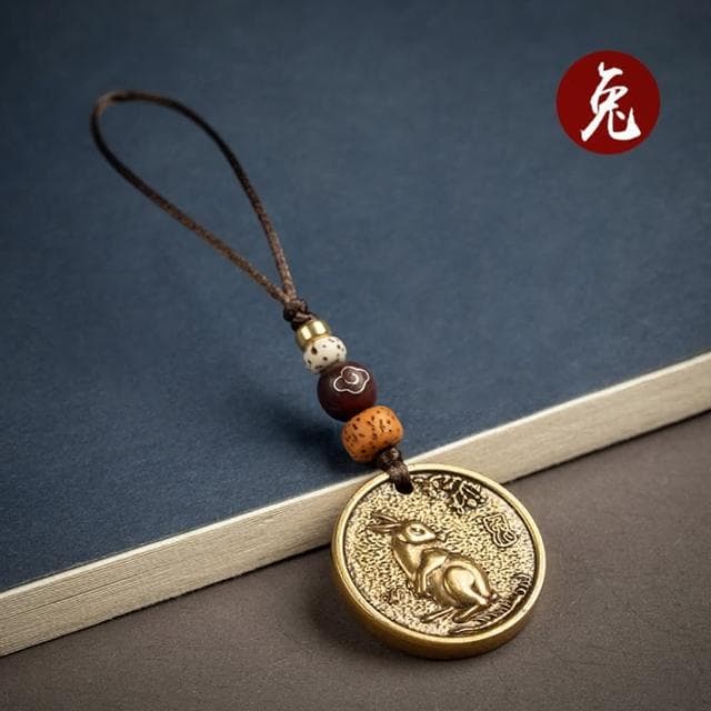 【米蘭精品】現貨+預購 手機掛飾鑰匙扣復古黃銅牌十二生肖包包配飾母親節情人節生日聖誕節交換禮物12款73xd24