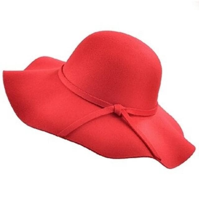 【米蘭精品】現貨+預購 禮帽毛呢帽歐美時尚波浪邊大簷情人節生日聖誕節交換禮物女帽子72b2