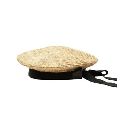 【米蘭精品】現貨+預購 草帽貝雷帽手工編織飄帶蝴蝶結防曬情人節生日聖誕節交換禮物女帽子3色73zr56