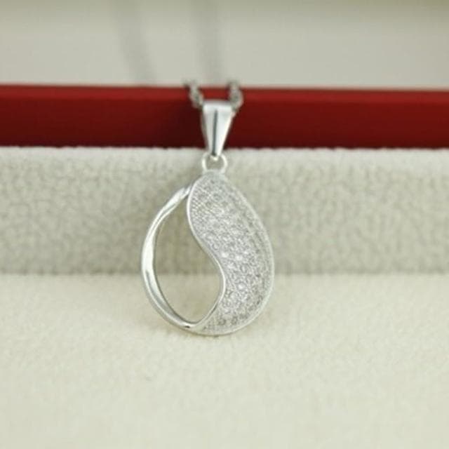 【米蘭精品】現貨+預購 925純銀項鍊鑲鑽吊墜高貴大方精緻耀眼情人節生日聖誕節交換禮物女飾品73dk45