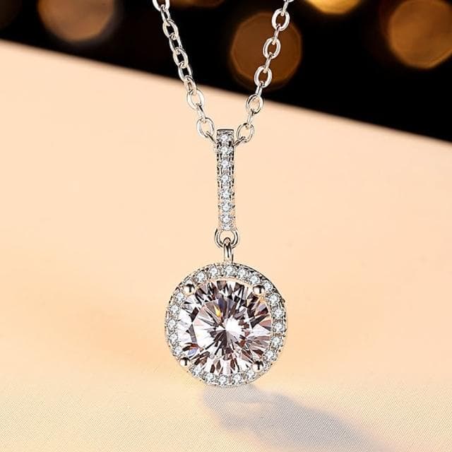 【米蘭精品】現貨+預購 莫桑鑽項鍊925純銀吊墜2克拉8心8箭滿鑽聖誕節情人節生日禮物女飾品73yk13