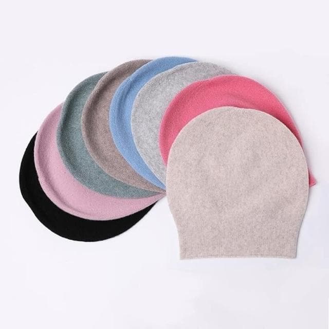 【米蘭精品】現貨+預購 針織毛帽羊毛帽-保暖捲邊帽簷純色堆堆帽女帽子生日情人節禮物74bt4