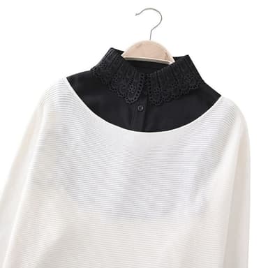 【米蘭精品】現貨+預購 假領子襯衫領片蕾絲鏤空花邊雪紡女裝配件情人節生日聖誕節交換禮物2色74ac19