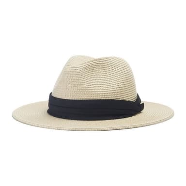 【米蘭精品】現貨+預購 草帽防曬爵士帽簡約織帶裝飾巴拿馬帽男女帽子母親節情人節生日禮物3色74bw4